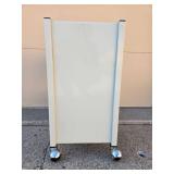 White Metal Utility Cart on Wheels