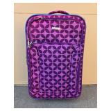Embark Purple Geometric Rolling Suitcase