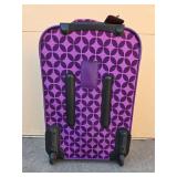 Embark Purple Geometric Rolling Suitcase