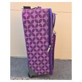 Embark Purple Geometric Rolling Suitcase