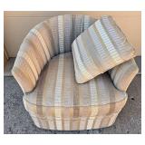 Striped Accent Chair with Matching Cushion