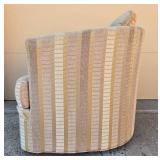 Striped Accent Chair with Matching Cushion