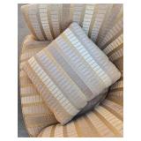 Striped Accent Chair with Matching Cushion