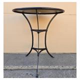 Round Metal Bistro Table with Black Finish