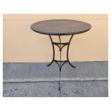 Round Metal Bistro Table with Black Finish