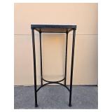 Metal Tile Top Accent Table with Mosaic Pattern