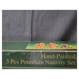 Hand-Painted Porcelain Nativity Set