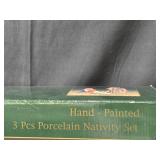 Hand-Painted Piece Porcelain Nativity Set