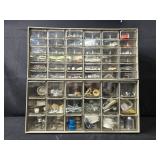 Assorted Hardware Drawer Storage Unit with Various Fasteners and Components