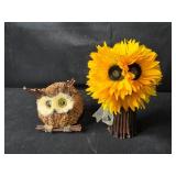 Halloween and Autumn Decor Collection with Pumpkins, Owls, and Sunflowers