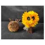 Halloween and Autumn Decor Collection with Pumpkins, Owls, and Sunflowers