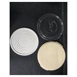 Collection of Kitchen Essentials: Tupperware, Woven Basket and Mat