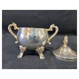 Oneida Silver Plated Tea Set and Decorative Hair Crown Comb