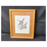 Signed Pair of Framed Art Prints - Golden Gate Bridge and Ducks