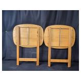 Set of 3 Foldable Wooden TV Trays
