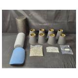 Collection of Beige Lamp Shades with Accessories