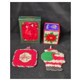 Collection of Christmas Decorations Including Nutcracker and Ornaments