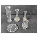 Collection of Glass Vases with Various Designs