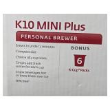 Keurig K-Cup K10 Mini Plus Personal Brewer with Bonus Packs in Orig Box
