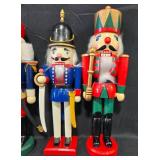 Holiday Decor Collection Including Nutcracker Figures and Festive Accessories