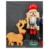 Holiday Decor Collection Including Nutcracker Figures and Festive Accessories