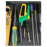 Collection of Hand Tools and Saws Including Stanley FatMax