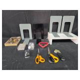 Assorted Office and Craft Supplies Collection Inc Book Ends & Cookie Cutters