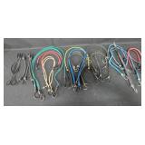 Collection of 22 Mixed Bungee Cords with Hooks