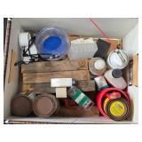 Assorted Household and Automotive Items Including Battery Charger and Vacuum Belts