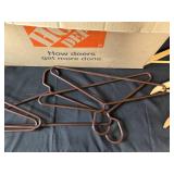 Large Collection of Wooden and Metallic Coat Hangers
