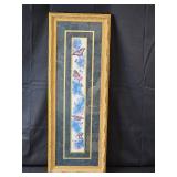 Framed P.M. Fitzpatrick Butterfly Artwork, 35x13