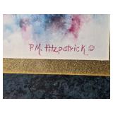 Framed P.M. Fitzpatrick Butterfly Artwork, 35x13