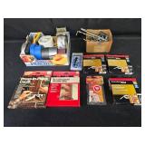 Assorted Home Improvement Supplies - Caulk, Weatherstrips, Hooks, and More