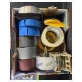 Assorted Home Improvement Supplies - Caulk, Weatherstrips, Hooks, and More