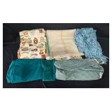 Collection of Fabric and Textile Items Including Prayer Shawl, Neck Roll, Throws & More!