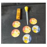 Assorted Household Items Including Glass Platters, Coasters, and Storage