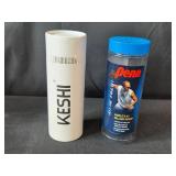 Assortment of Personal Care and Sports Items - Floss Holder, Deodorant, Depend Briefs, and Tennis Balls