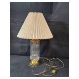 Set of 2 Table Lamps with Metal and Glass Design