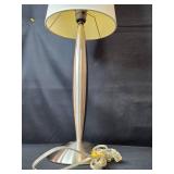 Set of 2 Table Lamps with Metal and Glass Design