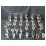Collection of Crystal Wine and Champagne Glasses