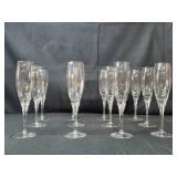 Collection of Crystal Wine and Champagne Glasses