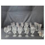 Set of Assorted Glassware Including Wine, Beer, and Cocktail Glasses