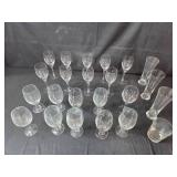 Set of Assorted Glassware Including Wine, Beer, and Cocktail Glasses