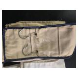 Set of Beige and White Pillow Covers with Hooks and Little Hospice Tote Bag