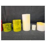 Collection of Assorted Pillar Candles and Votive Candle Set
