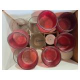 Collection of Assorted Pillar Candles and Votive Candle Set