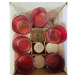 Collection of Assorted Pillar Candles and Votive Candle Set