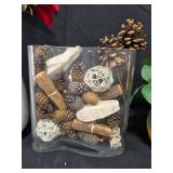 Decorative Home Decor Set with Silk Flowers and Greenery