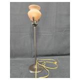 Vintage Table Lamp with Frosted Glass Shade and Metal Base