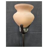 Vintage Table Lamp with Frosted Glass Shade and Metal Base